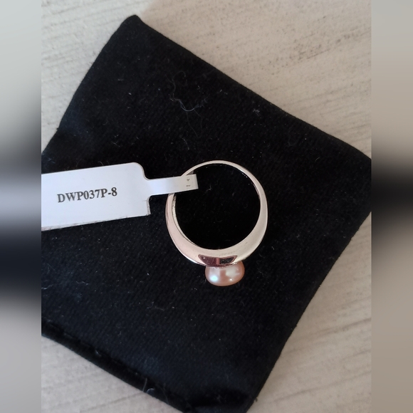 Sale! Pink Freshwater Pearl, Sterling Silver Ring - Picture 2 of 7